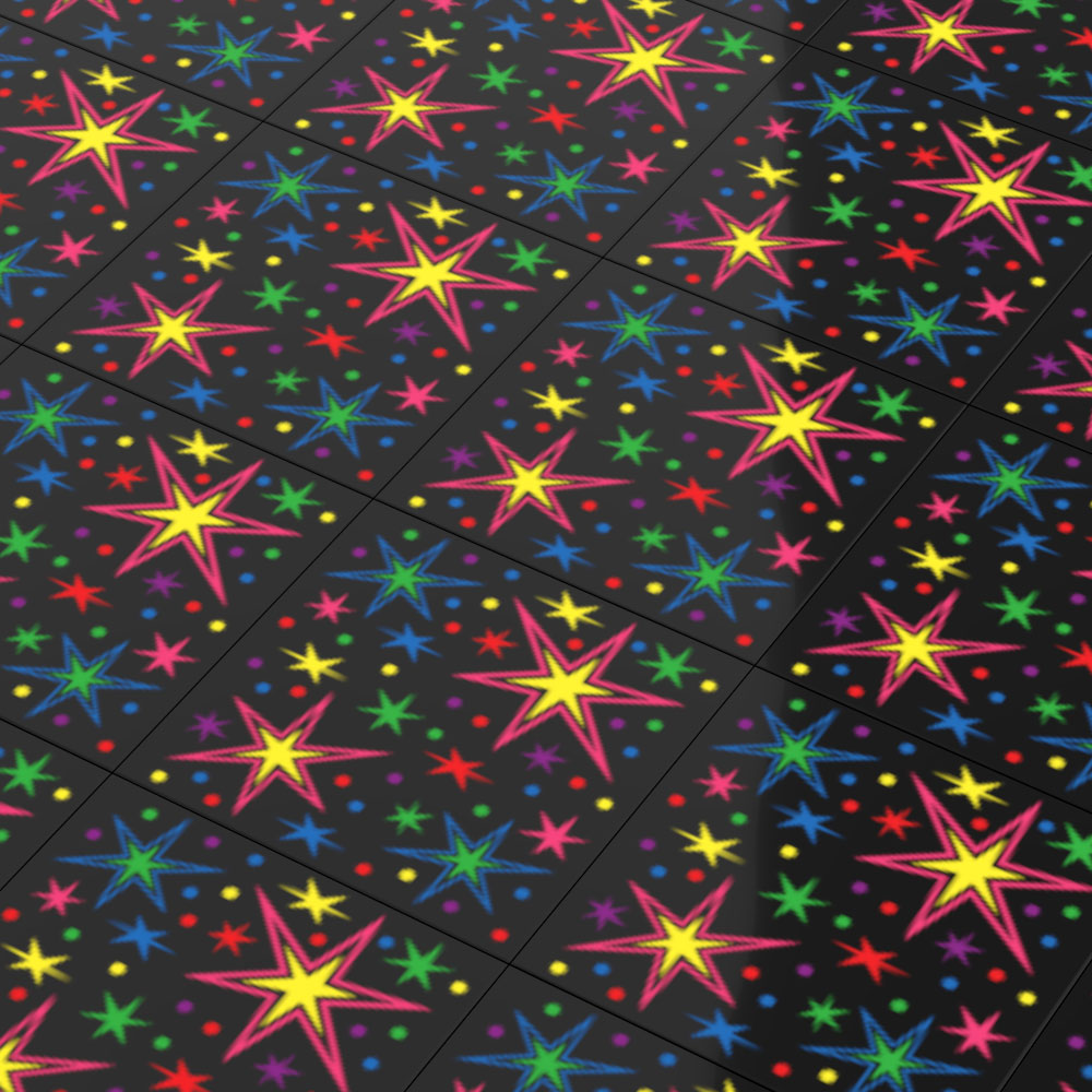 B3 Customs® 80's Arcade Carpet (Bursts) - Custom Printed 6x6 Tile for LEGO MOCs 2